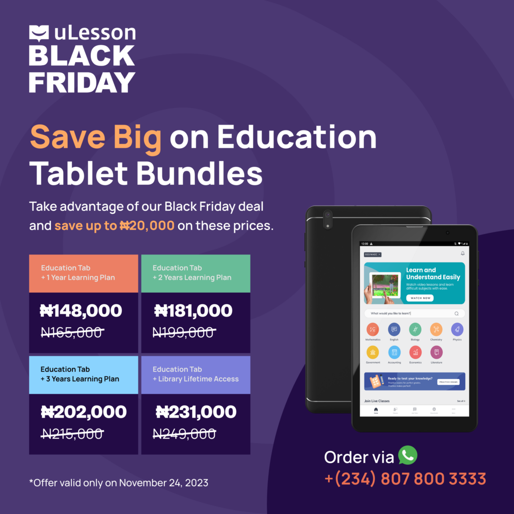uLesson Black Friday Education Tablet bundle prices