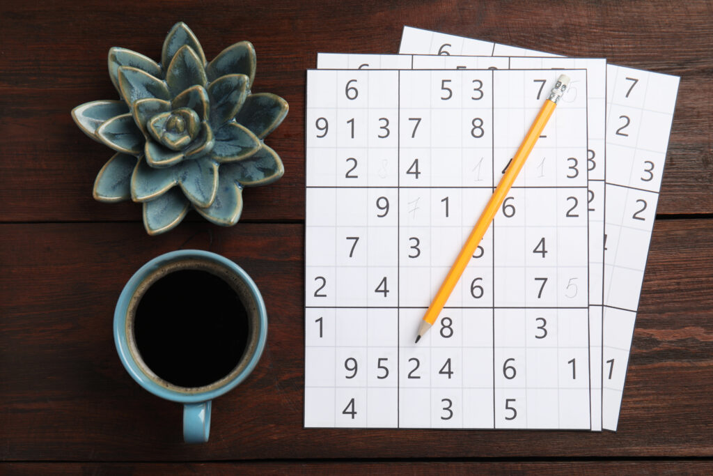 A sudoku sheet with missing numbers