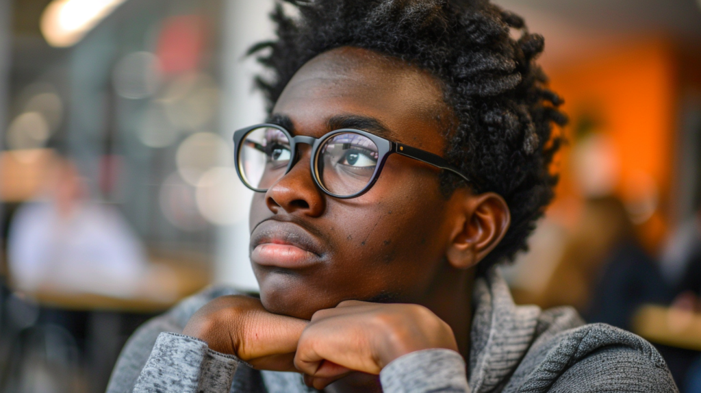 A thoughtful teenager