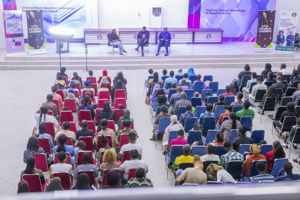 A rear view of the audience during the panel discussion at the Edtech Festival