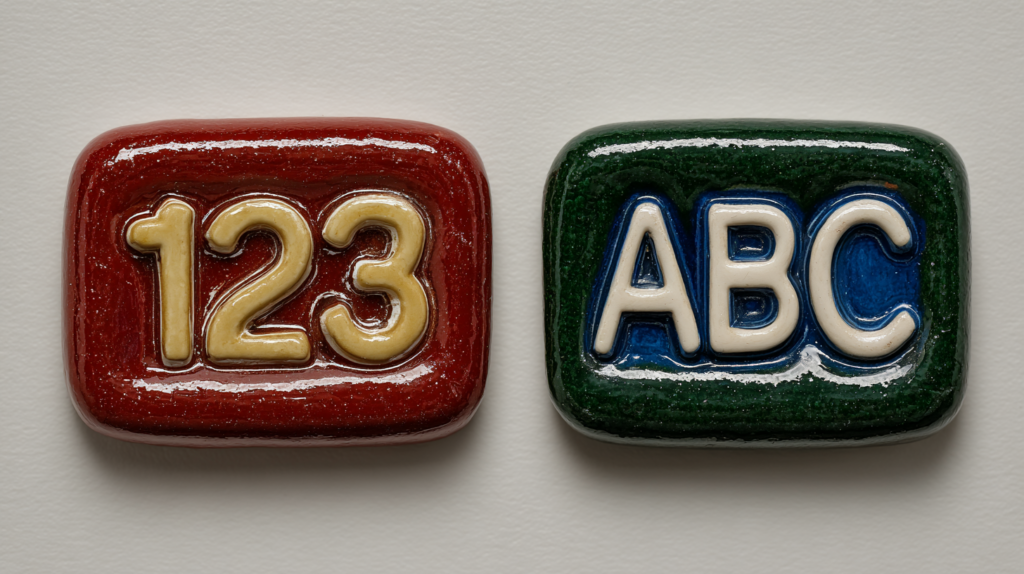 Numbers and letters for algebra